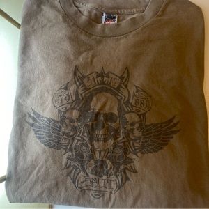 Vintage Tan Split Tee